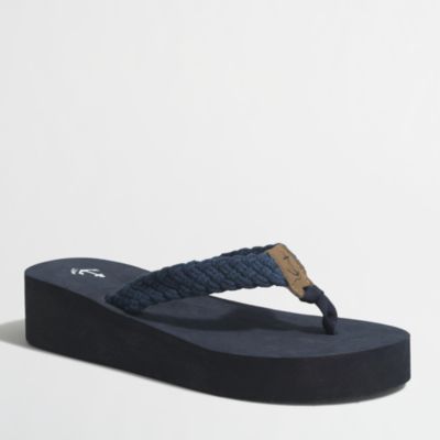 Factory braided cotton wedges