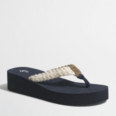 Factory braided cotton wedges