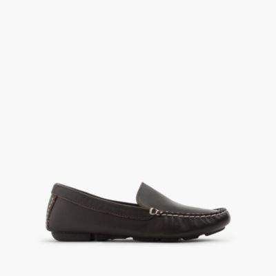 Kids' leather driving mocs