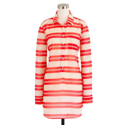 Stripe cotton voile tunic