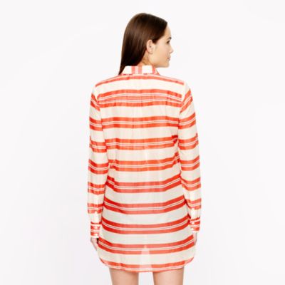 Stripe cotton voile tunic