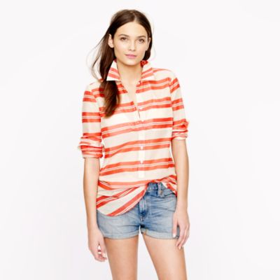 Stripe cotton voile tunic