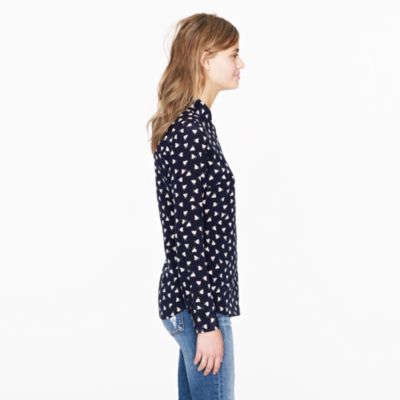 Silk boy shirt in French hen