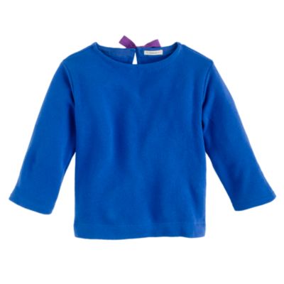 Girls' bow sweatshirt