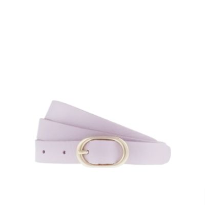 Leather round-buckle belt