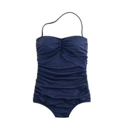 Ruched bandeau halter tank