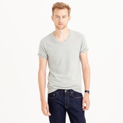Broken-in V-neck tee in slim fit
