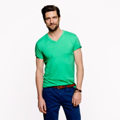 Slim broken-in V-neck tee