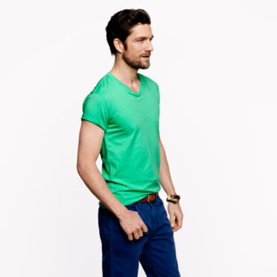 Slim broken-in V-neck tee