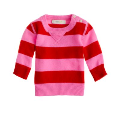 Collection cashmere baby sweater in stripe