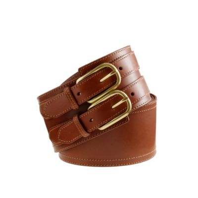 Wide leather belt