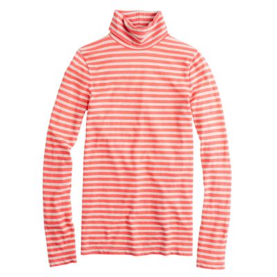 Tissue turtleneck tee in stripe