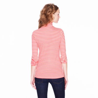 Tissue turtleneck tee in stripe