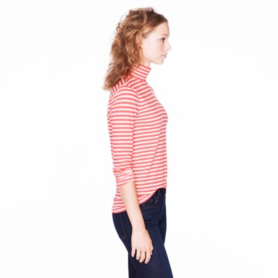 Tissue turtleneck tee in stripe