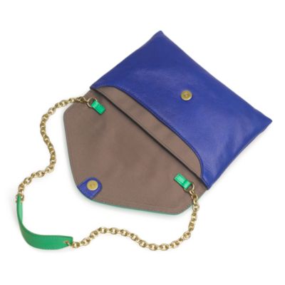 Invitation clutch in colorblock