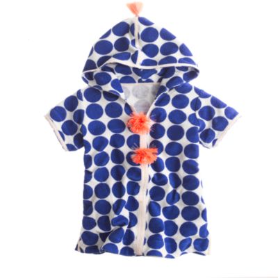 Girls' terry dot hoodie tunic