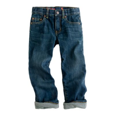 Boys' straight jersey-lined jean