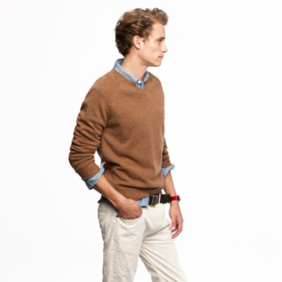 Tall lambswool V-neck sweater