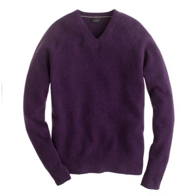Tall lambswool V-neck sweater