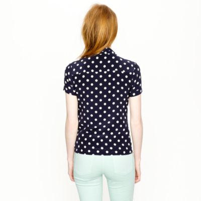 Tie-neck top in dot