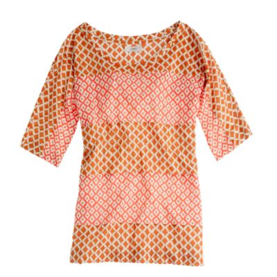 Boho stripe elbow-sleeve tee