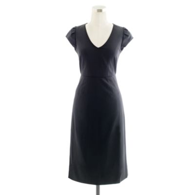 Petite director dress in stretch wool