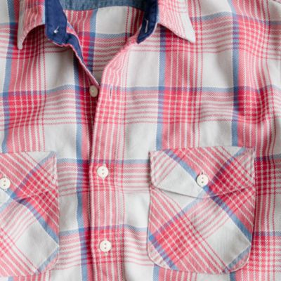 Wallace & Barnes heavyweight flannel shirt in dusk plaid