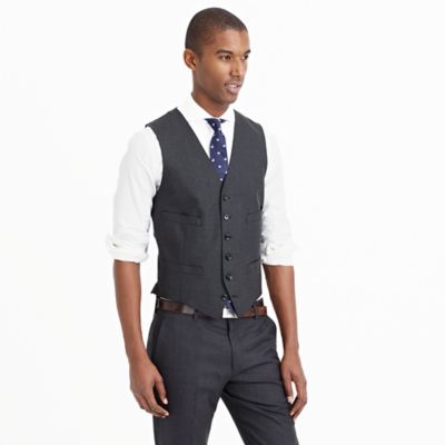Ludlow suit vest in Italian wool