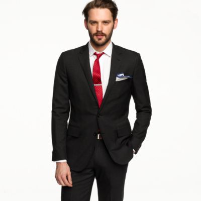 Aldridge two-button suit jacket with center vent in Italian wool