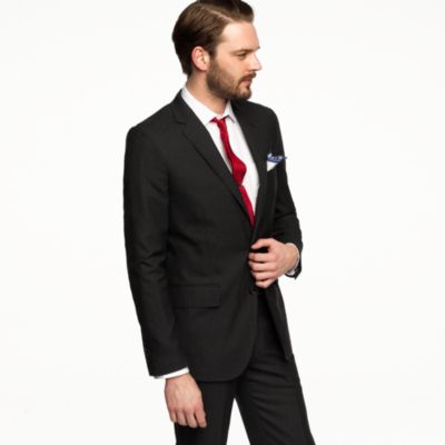 Aldridge two-button suit jacket with center vent in Italian wool