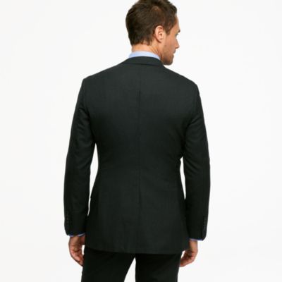 Aldridge three-button suit jacket with center vent in Italian wool