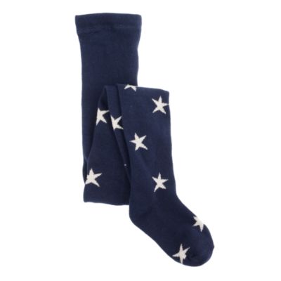 Girls' metallic star tights