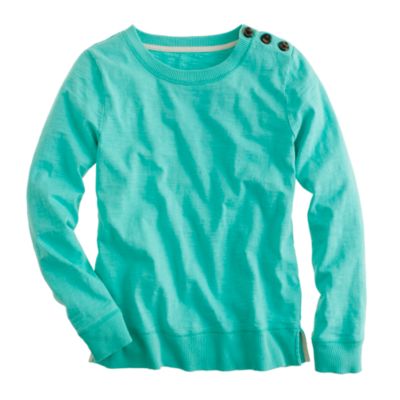 Tortoise-button sweatshirt