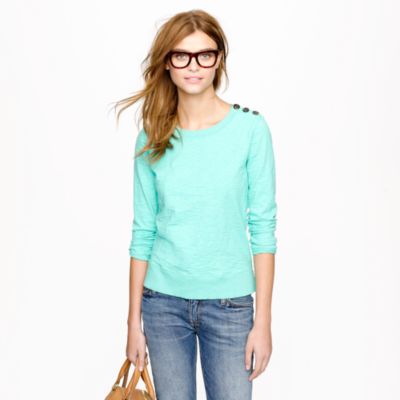 Tortoise-button sweatshirt