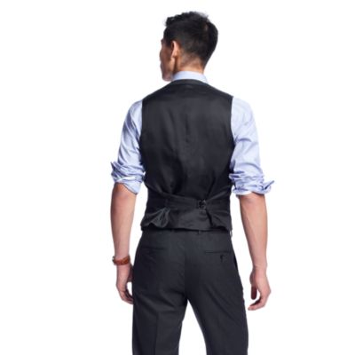 Ludlow suit vest in pinstripe Italian wool