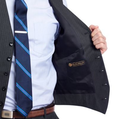 Ludlow suit vest in pinstripe Italian wool
