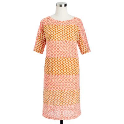 Block-print stripe dress