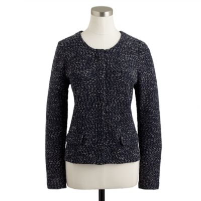 Micro-tweed jacket in navy