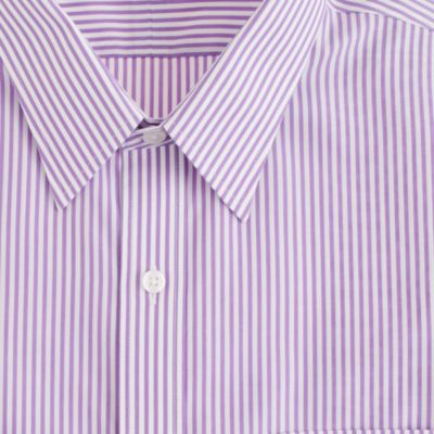 Slim non-iron dress shirt in violet stripe