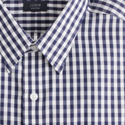 Slim non-iron dress shirt in gingham
