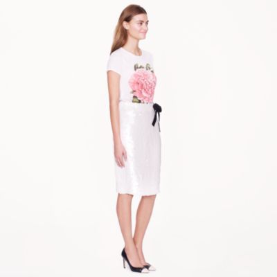 Collection pencil skirt in floral sequins