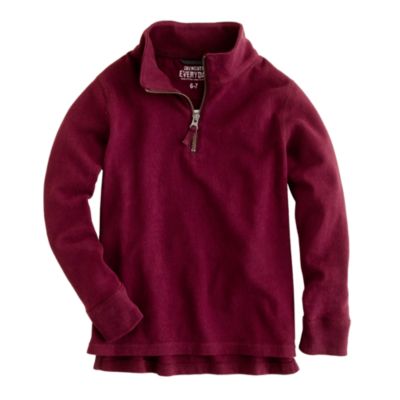 Boys' sueded half-zip popover