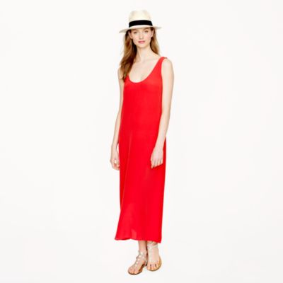 Silk crepe maxidress