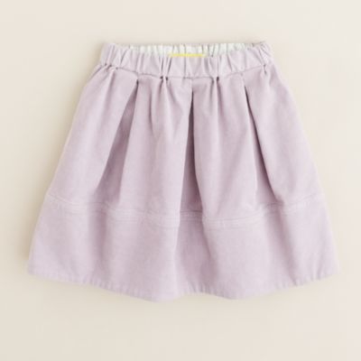 Girls' stretch corduroy pleated skirt