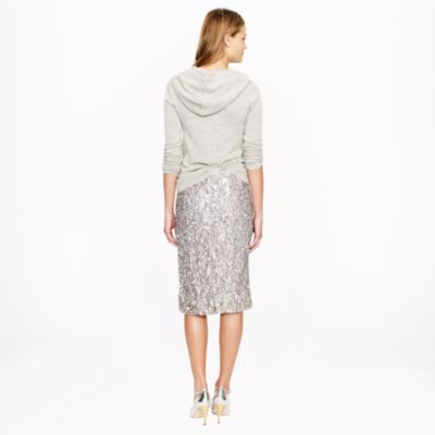 Collection sequin lace pencil skirt