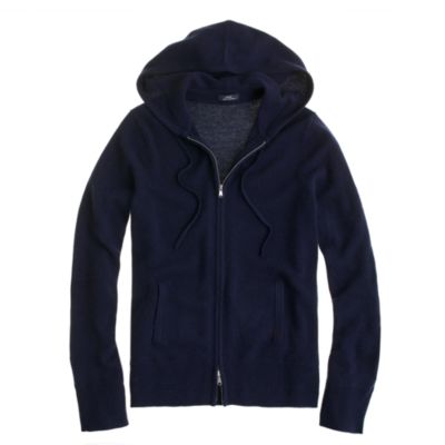 Collection cashmere zip-front hoodie