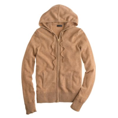 Collection cashmere zip-front hoodie