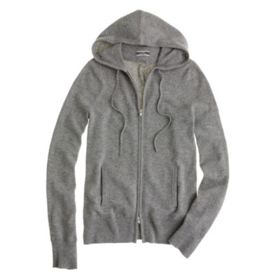 Collection cashmere zip-front hoodie