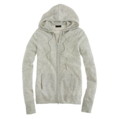 Collection cashmere zip-front hoodie