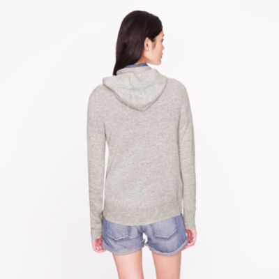 Collection cashmere zip-front hoodie